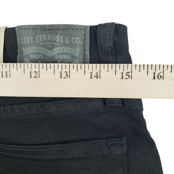 Levi's 726 Flare Jeans Women 10 Med Black Stretch Slim Fit High Rise 30X30 NWT - Picture 9 of 13